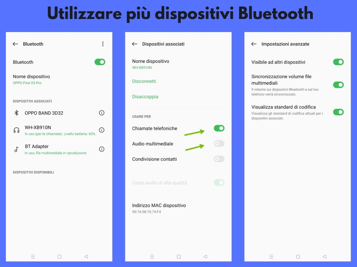 Gestire più dispositivi in contemporanea col Bluetooth