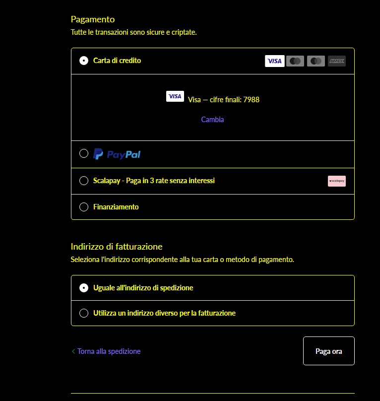 Non riesco a comprare sul oppostore