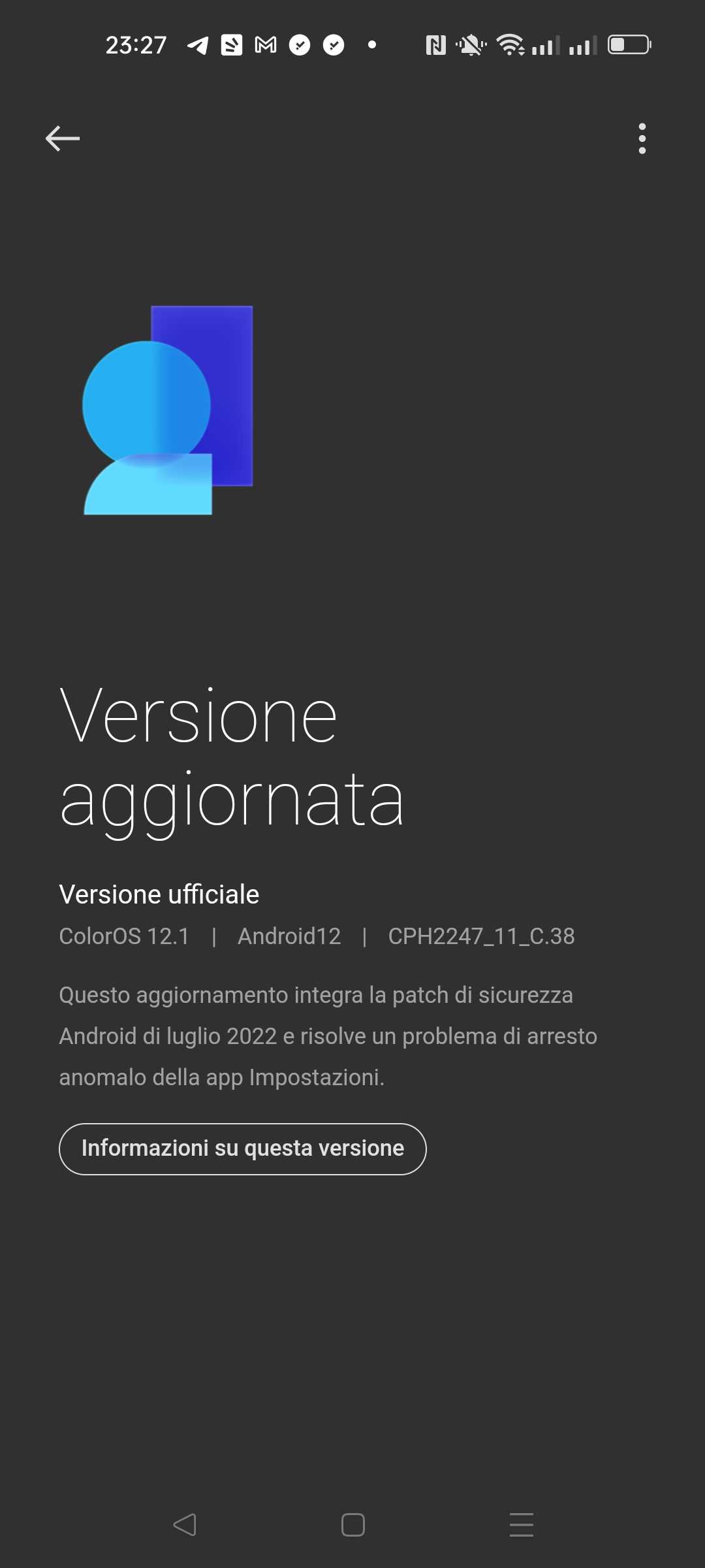 Oppo Reno 6 pro Aggiornamento