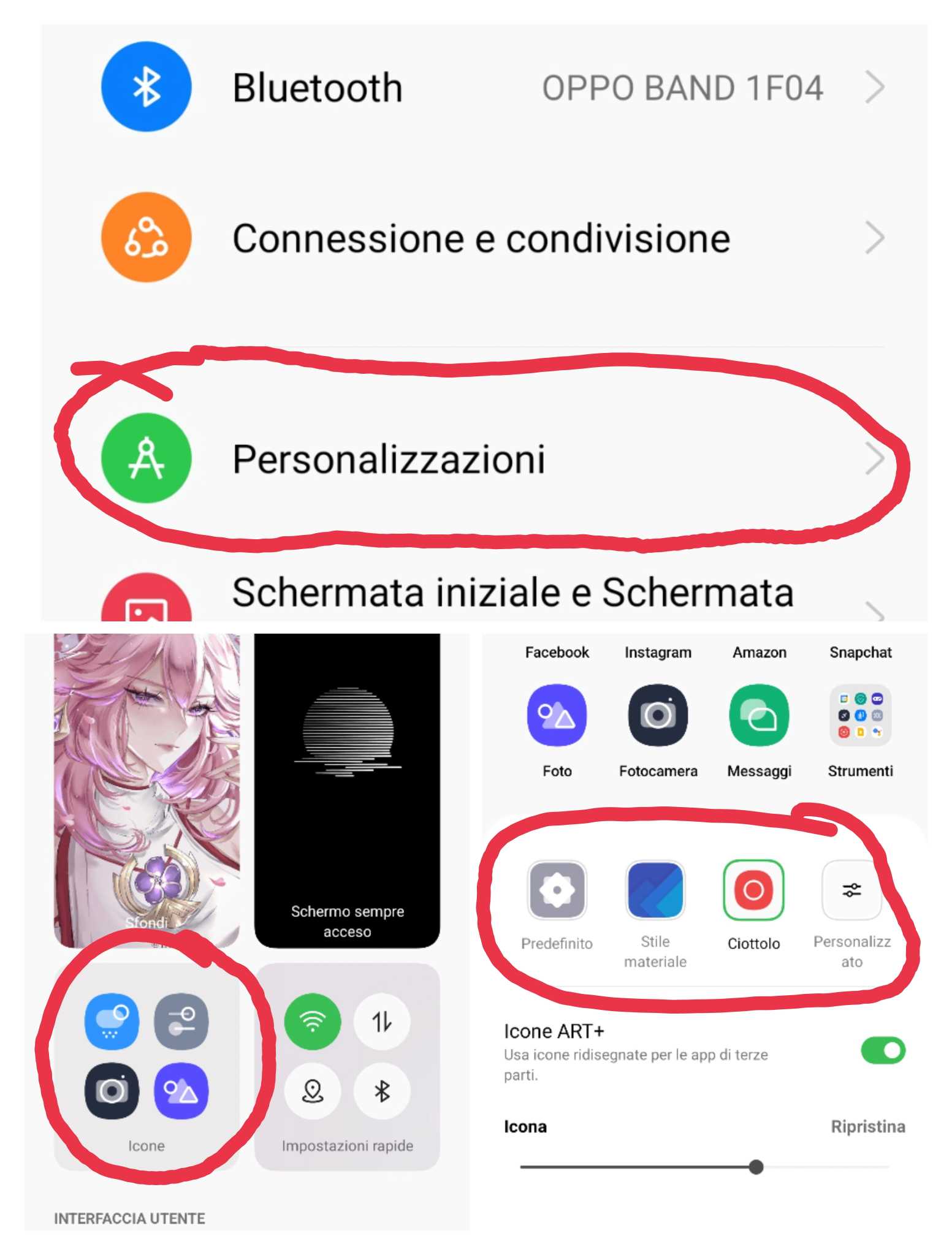 Installare icon pack su Oppo
