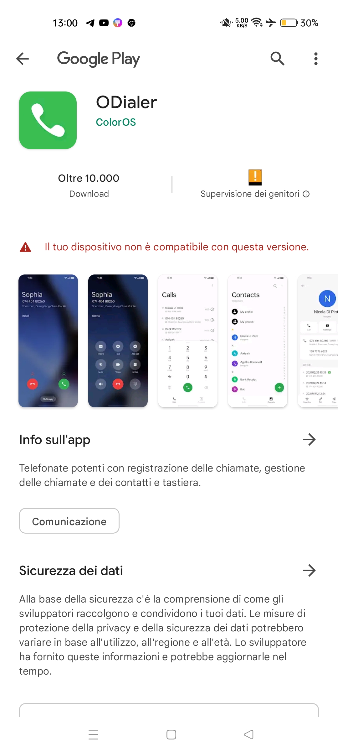 Come posso installare il nuovo ODialer sul mio Reno 6?