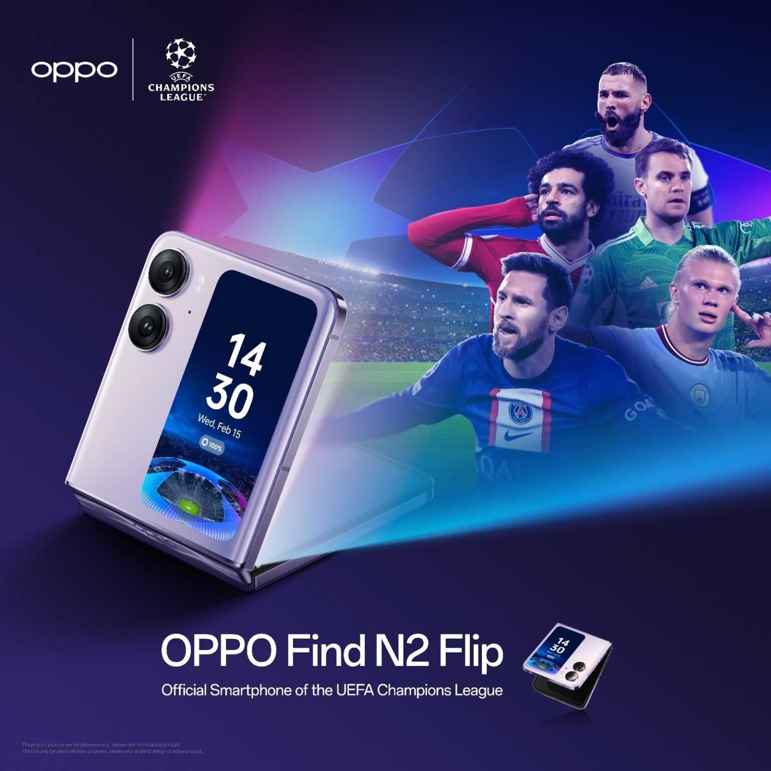Oppo Find N2 Flip: lo smartphone Ufficiale della UEFA Champions League