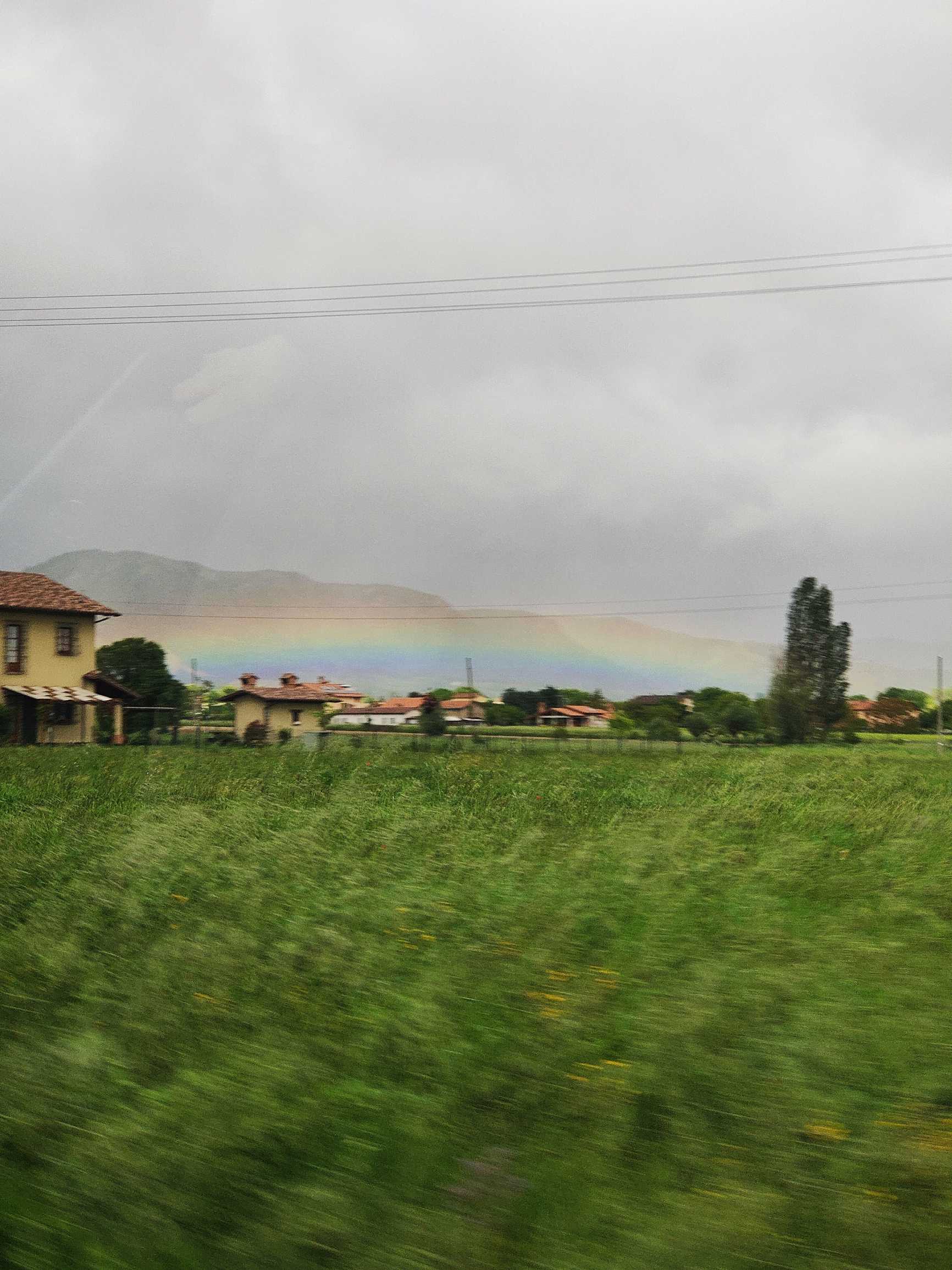 Rainbow on land