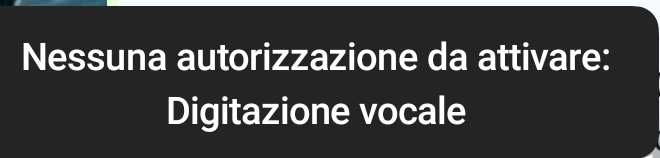 il microfono per la digitazione vocale per mandare i messaggi non funziona